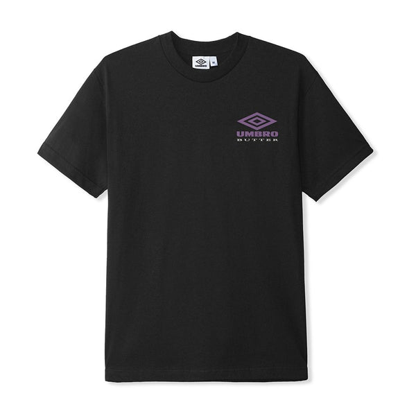 Butter X Umbro Lines T-Shirt Black - Streetart.fr